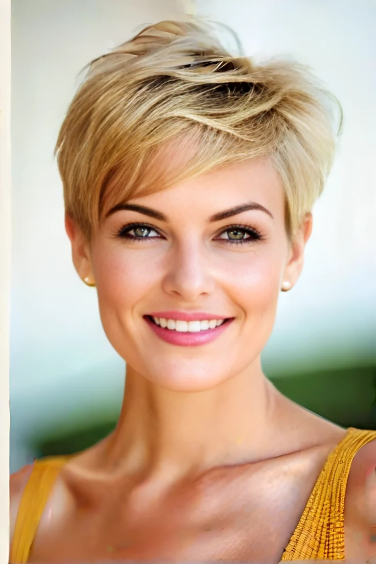 Feathered Textured Pixie Cut Hairstyle